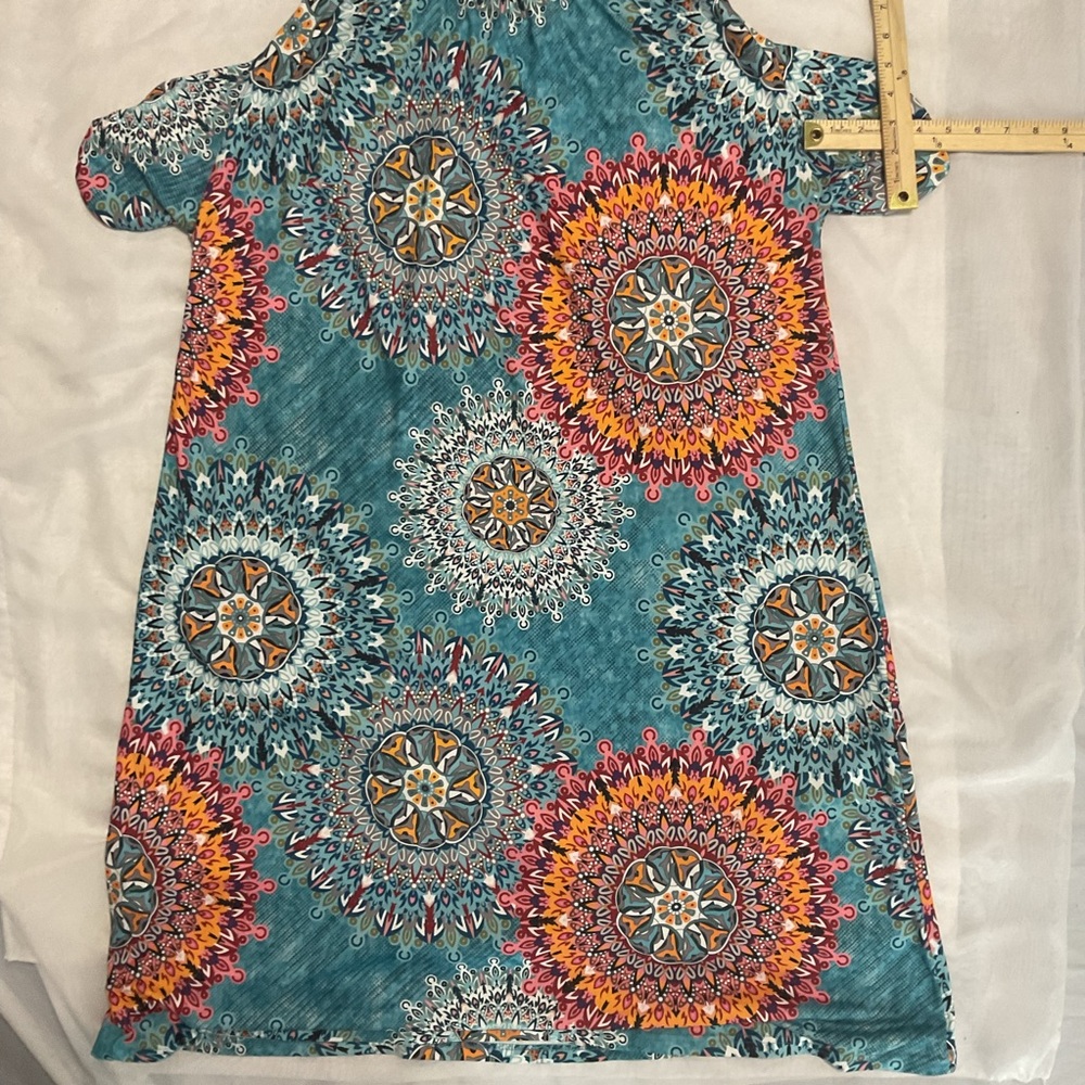 NWOT Empire Waist Short Sleeve Long Dress Pockets Summer Floral Maxi Dress - Picture 9 of 13